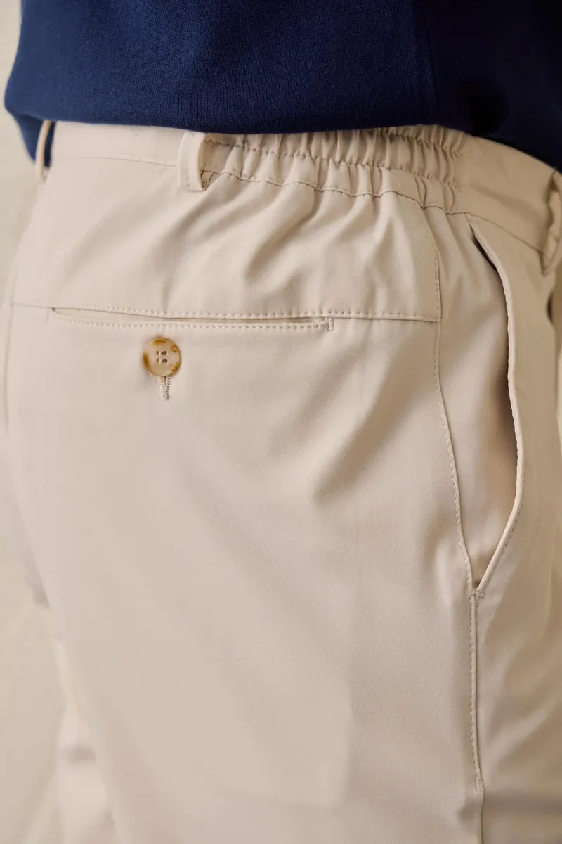 Pantaloni Casual Bej cu Șnur 33 - imagine 4