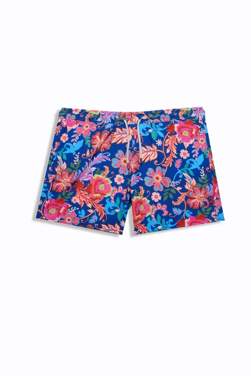 Șort de Baie Albastru cu Print Floral Flex L - imagine 4