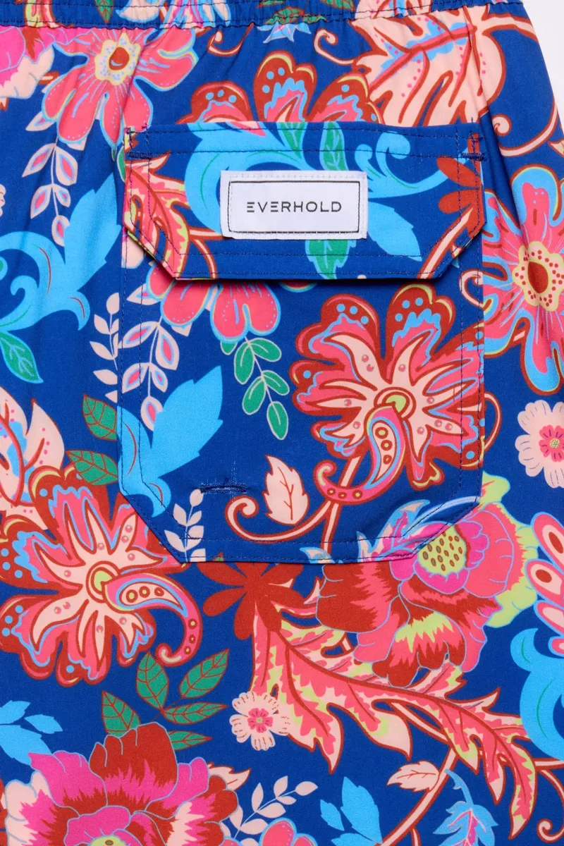 Șort de Baie Albastru cu Print Floral Flex L - imagine 7