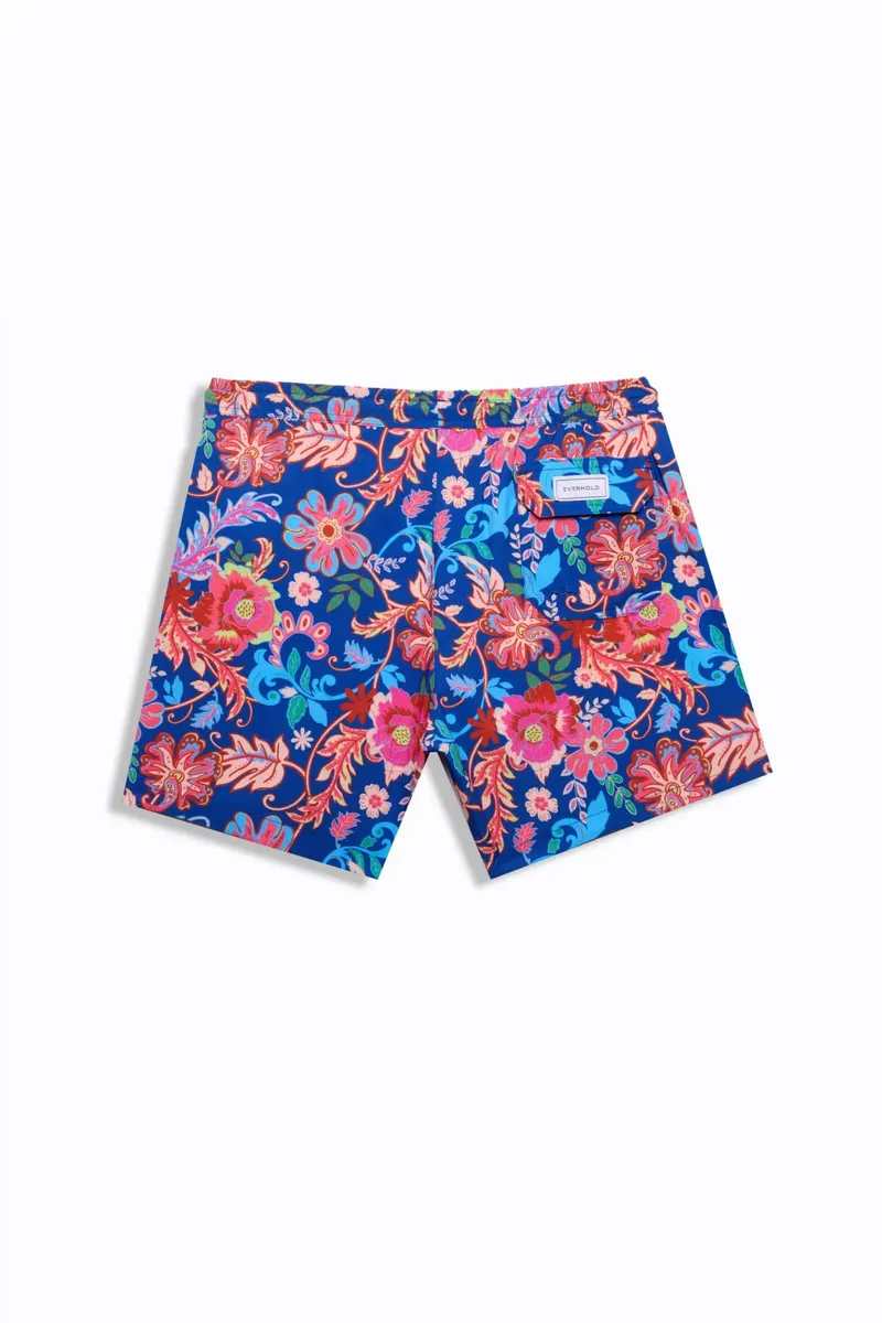 Șort de Baie Albastru cu Print Floral Flex L - imagine 5