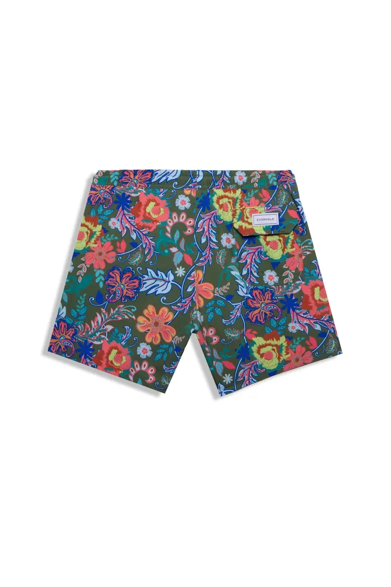 Șort de Baie Verde cu Print Floral Flex S - imagine 4