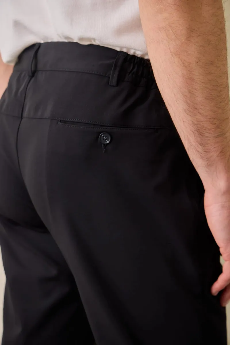 Pantaloni Casual Negri cu Șnur 33 - imagine 2