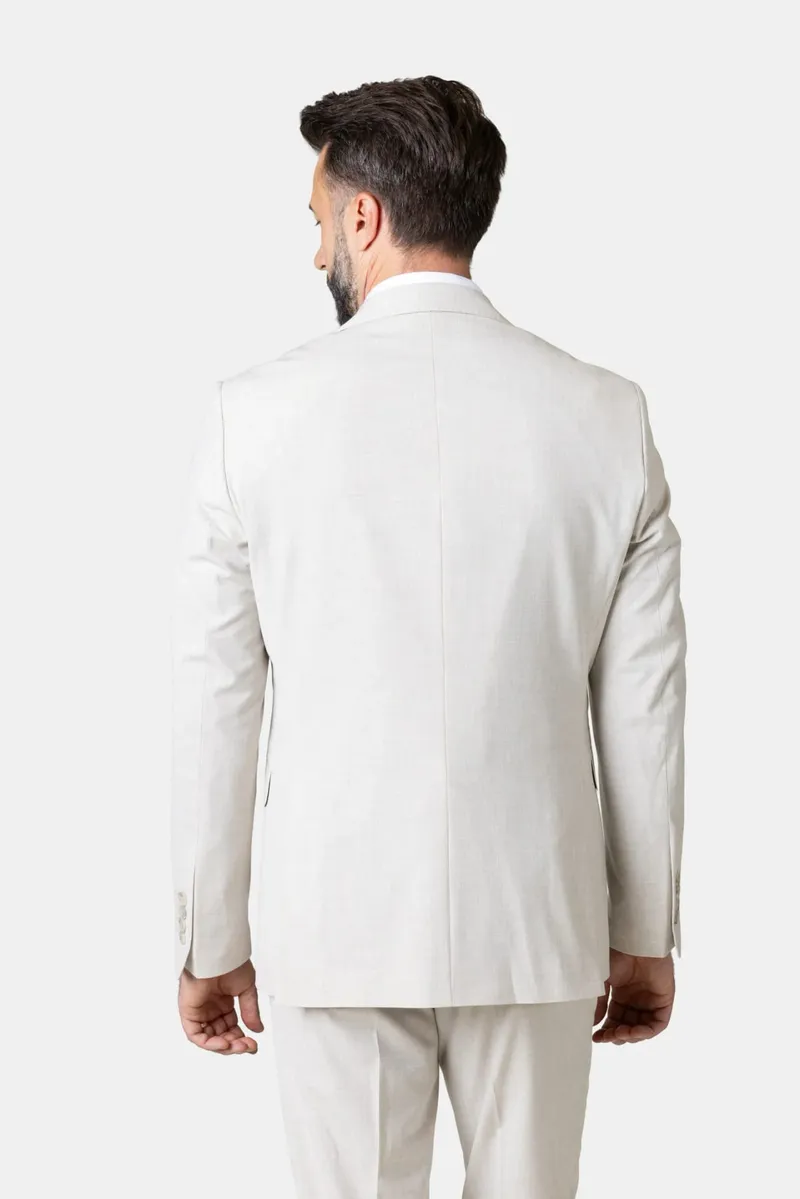Costum Bej Deschis din Lână 48 - imagine 5