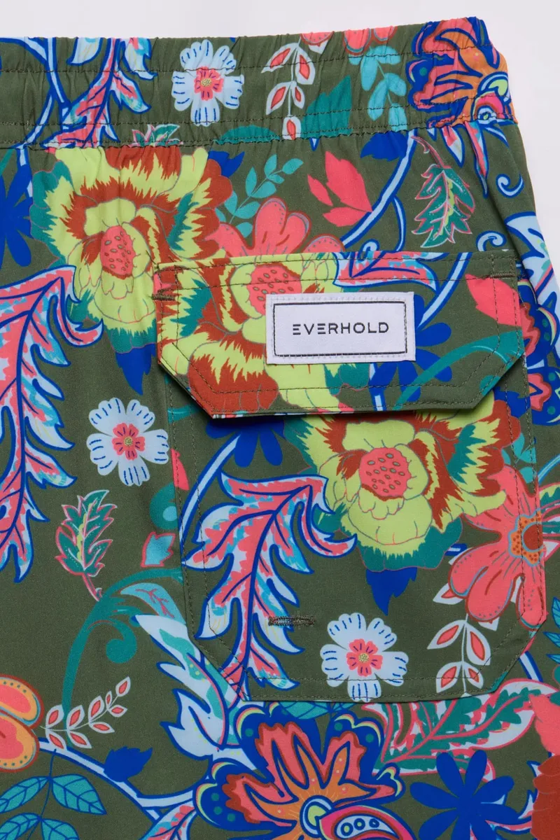 Șort de Baie Verde cu Print Floral Flex XL - imagine 6