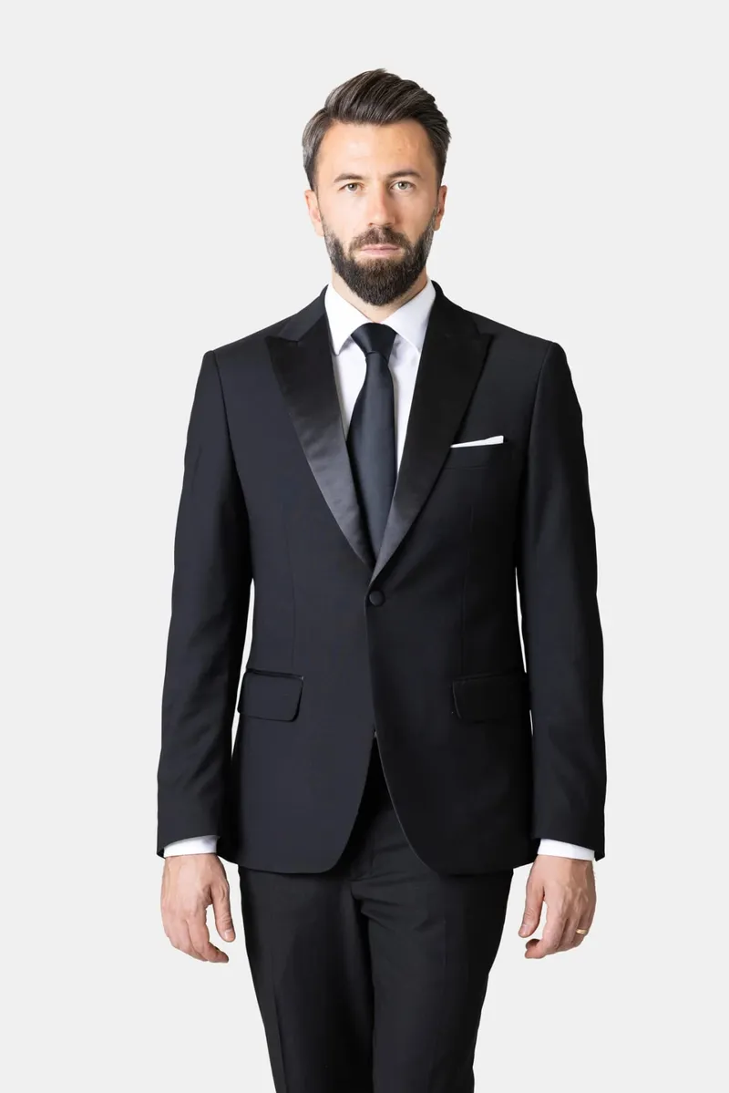 Costumul de Ceremonie Negru din Lână 50 - imagine 2