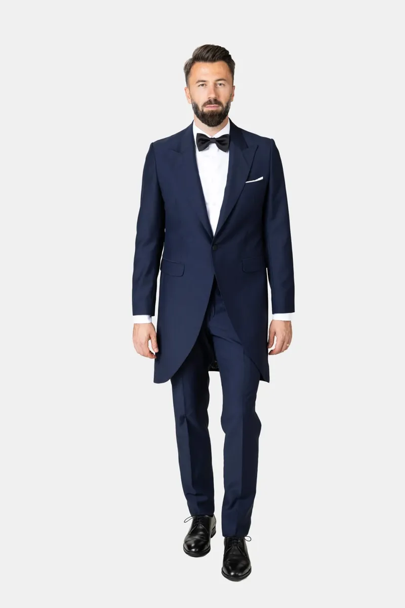 Costum de Ceremonie Bleumarin din Lână 58 - imagine 2
