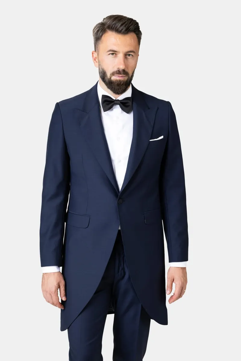 Costum de Ceremonie Bleumarin din Lână 58 - imagine 3