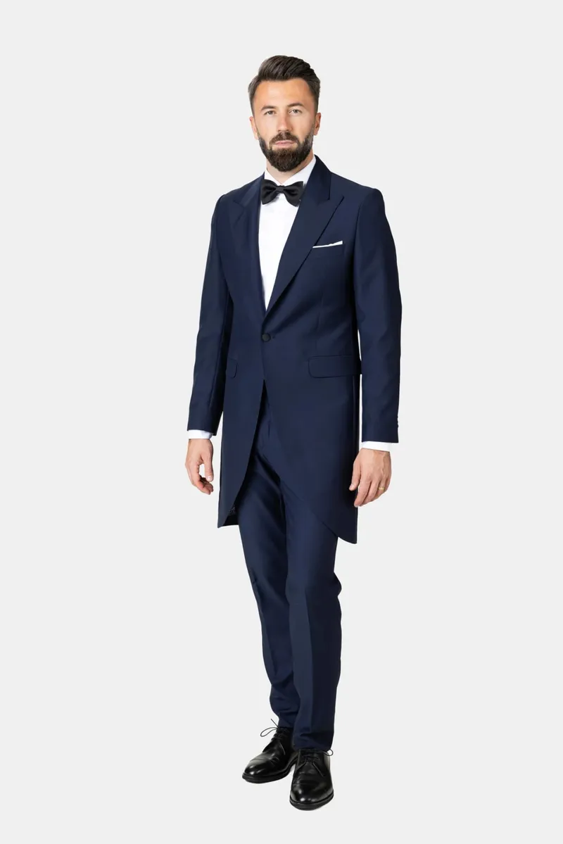 Costum de Ceremonie Bleumarin din Lână 58