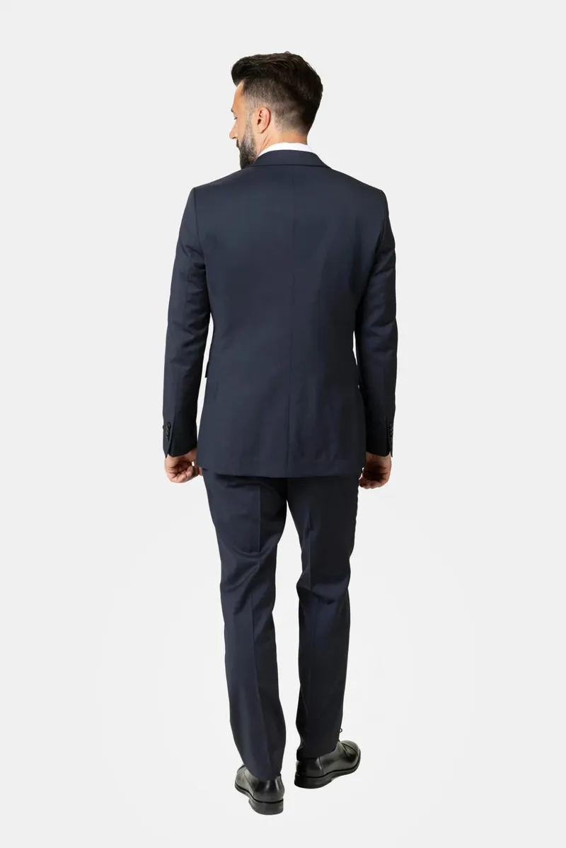 Costum Bleumarin Închis din Lână Super 100’s 60 - imagine 5