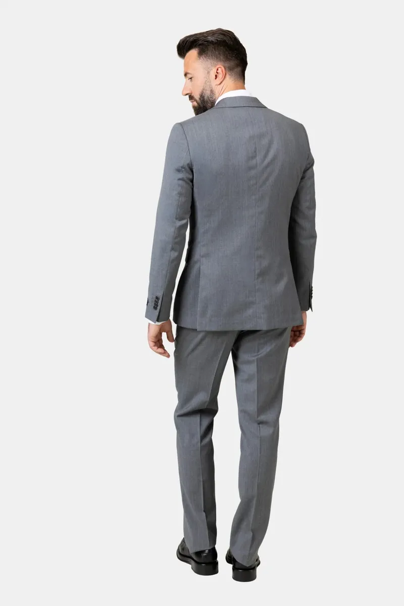 Costum Gri Metalic din Lână Super 100’s 48 - imagine 5