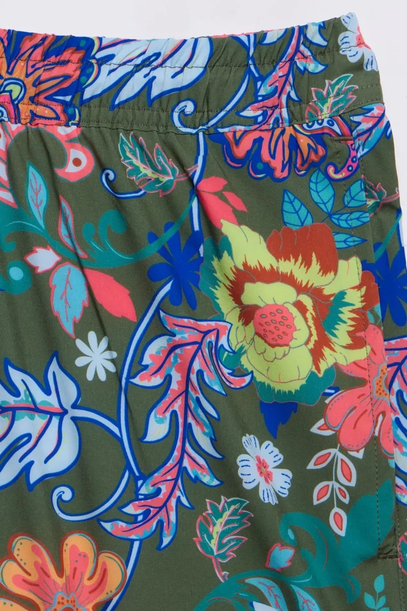 Șort de Baie Verde cu Print Floral Flex M - imagine 5