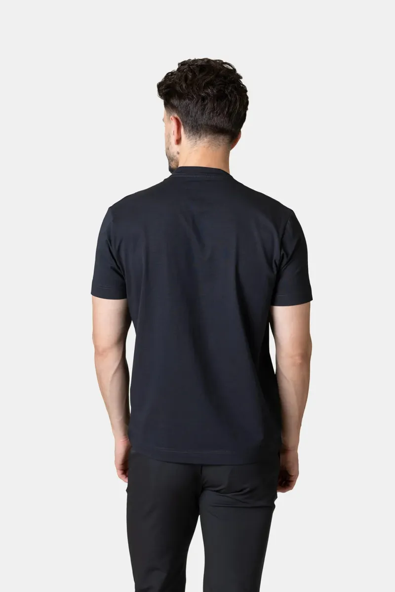 Tricou Basic din Bumbac Negru XL - imagine 3