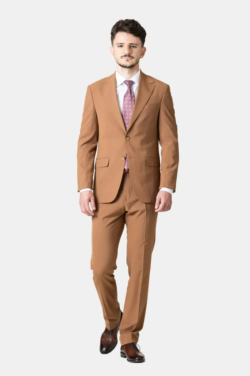 Costum Maro Deschis din Lână 52 - imagine 2