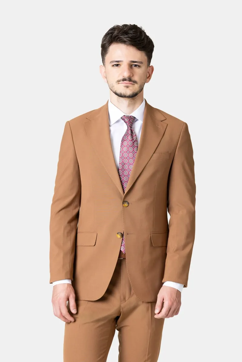 Costum Maro Deschis din Lână 52 - imagine 3