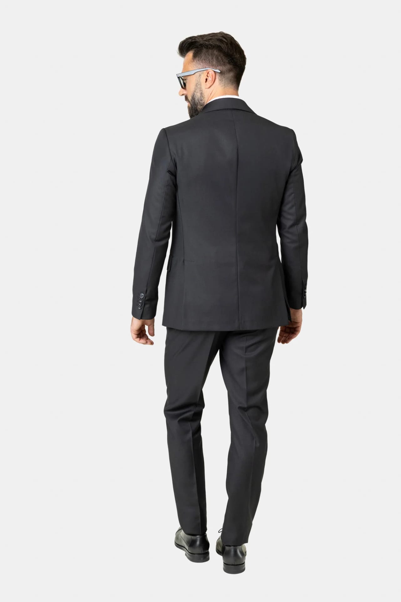 Costum Napoli Negru Double-Breasted din Lână 52, imaginea 5