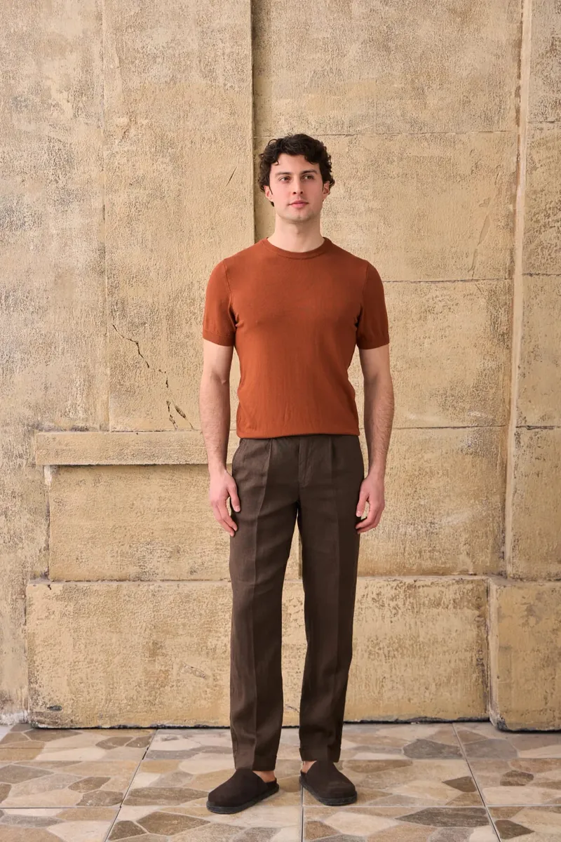 Tricou Cărămiziu din Bumbac XL - imagine 3