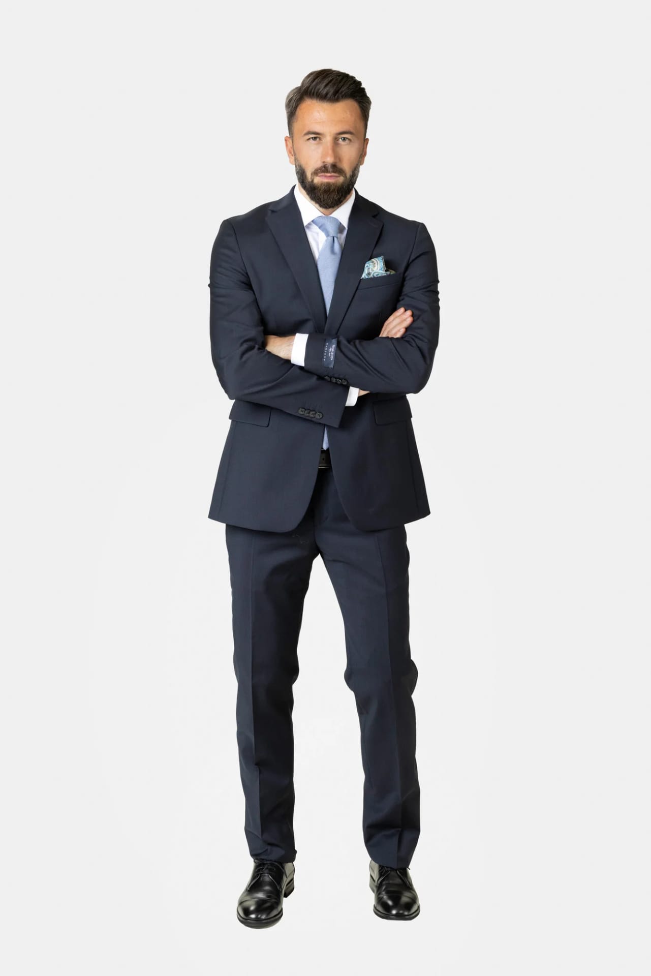 Costum Bleumarin Închis din Lână Super 100’s 48