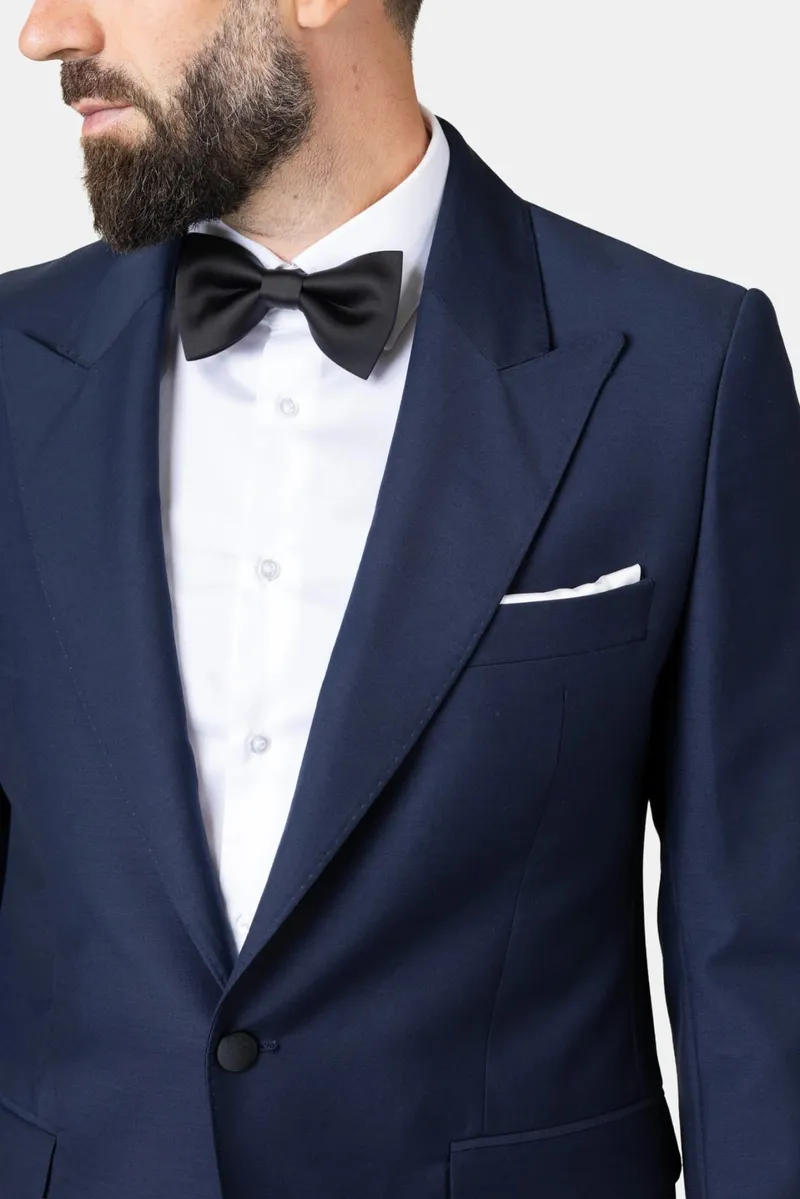 Costum de Ceremonie Bleumarin din Lână 46 - imagine 4