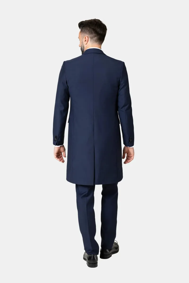 Costum de Ceremonie Bleumarin din Lână 46 - imagine 5