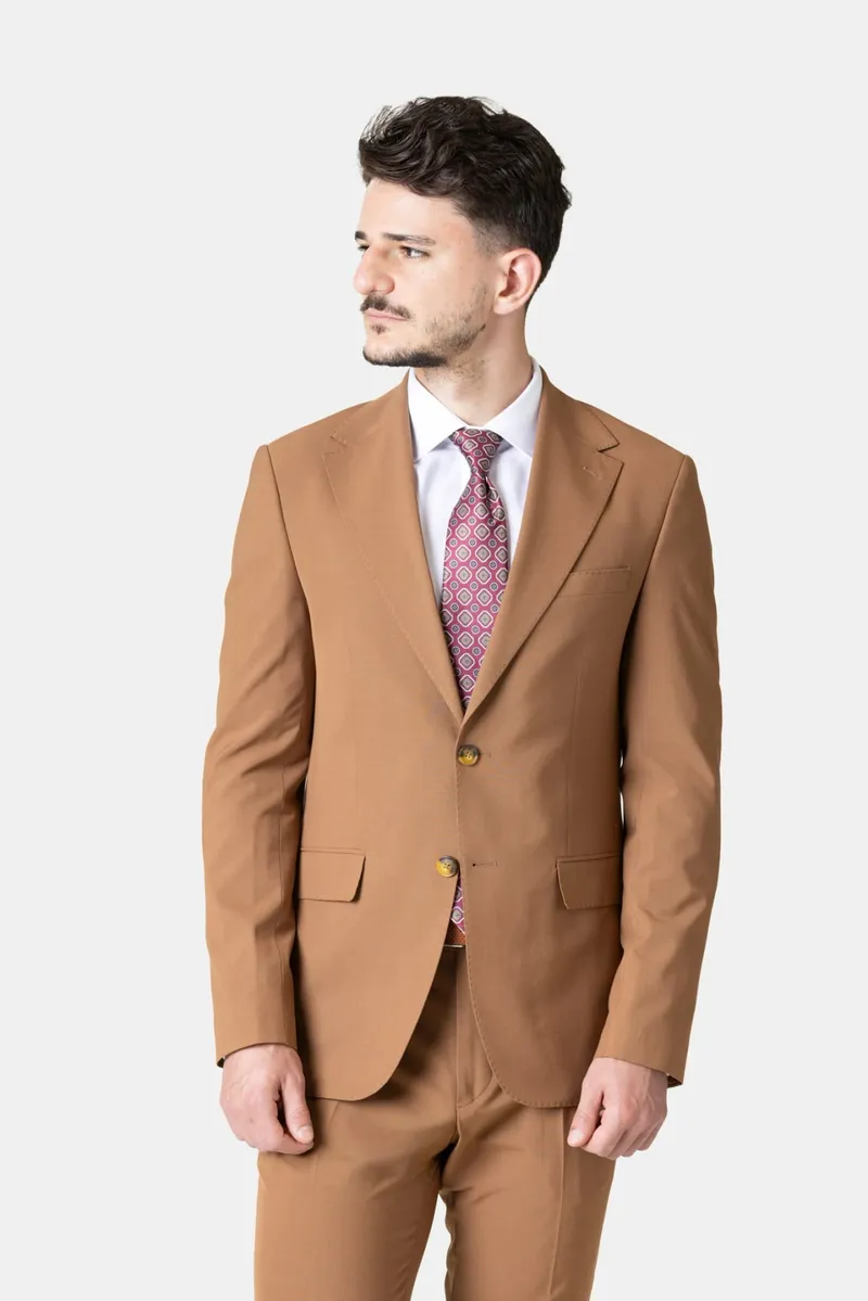 Costum Maro Deschis din Lână 48 - imagine 4