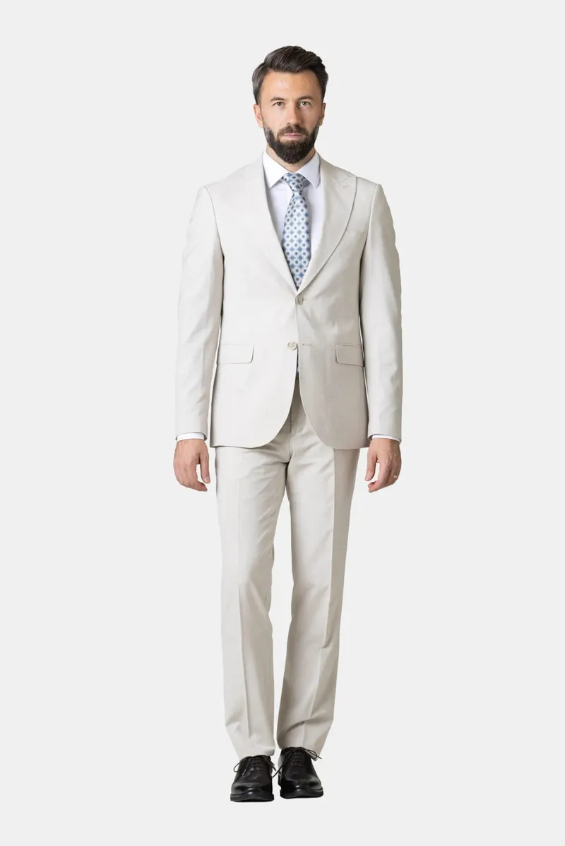 Costum Bej Deschis din Lână 56